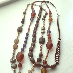 Beaded necklaces (set of three)